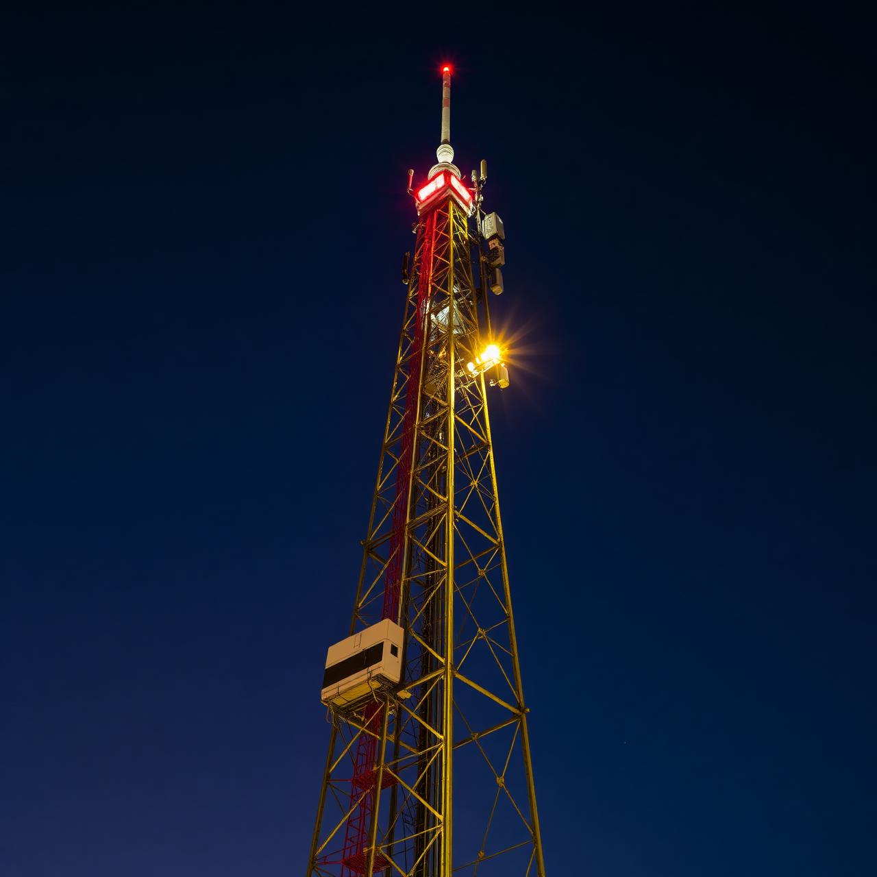 Torre con balizamiento nocturno